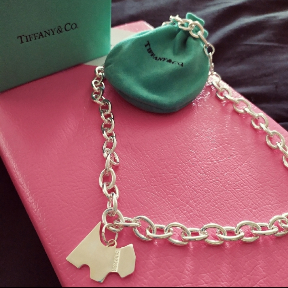 Scottie Dog Chain Link Necklace T&CO 925